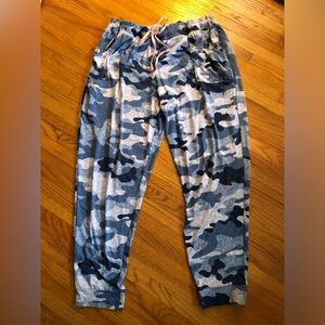 Women’s Blue Camo Joggers or Loungewear